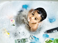 Josiah bath tub fun